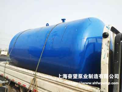 另一臺無塔供水罐也裝車完畢，準(zhǔn)備送至目的地