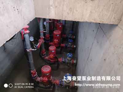 地下消防泵房?jī)?nèi)水泵安裝情況