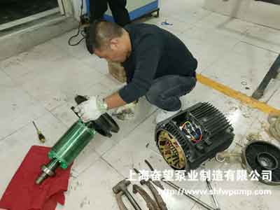 CDL不銹鋼多級離心泵維修，拆下泵殼電機更換軸承機械密封