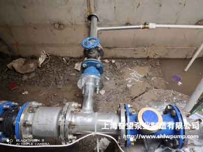 潛水泵出水管路安裝閥門管件壓力表等附件